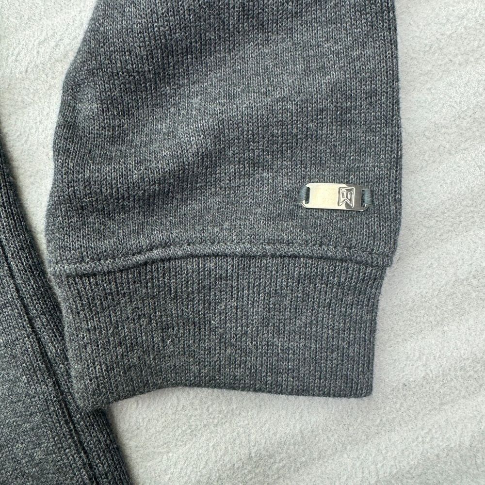 Nike Sweater Men L Gray Tiger Woods Collection Mock Neck 1/4 Zip Golf Pullover - Picture 6 of 10